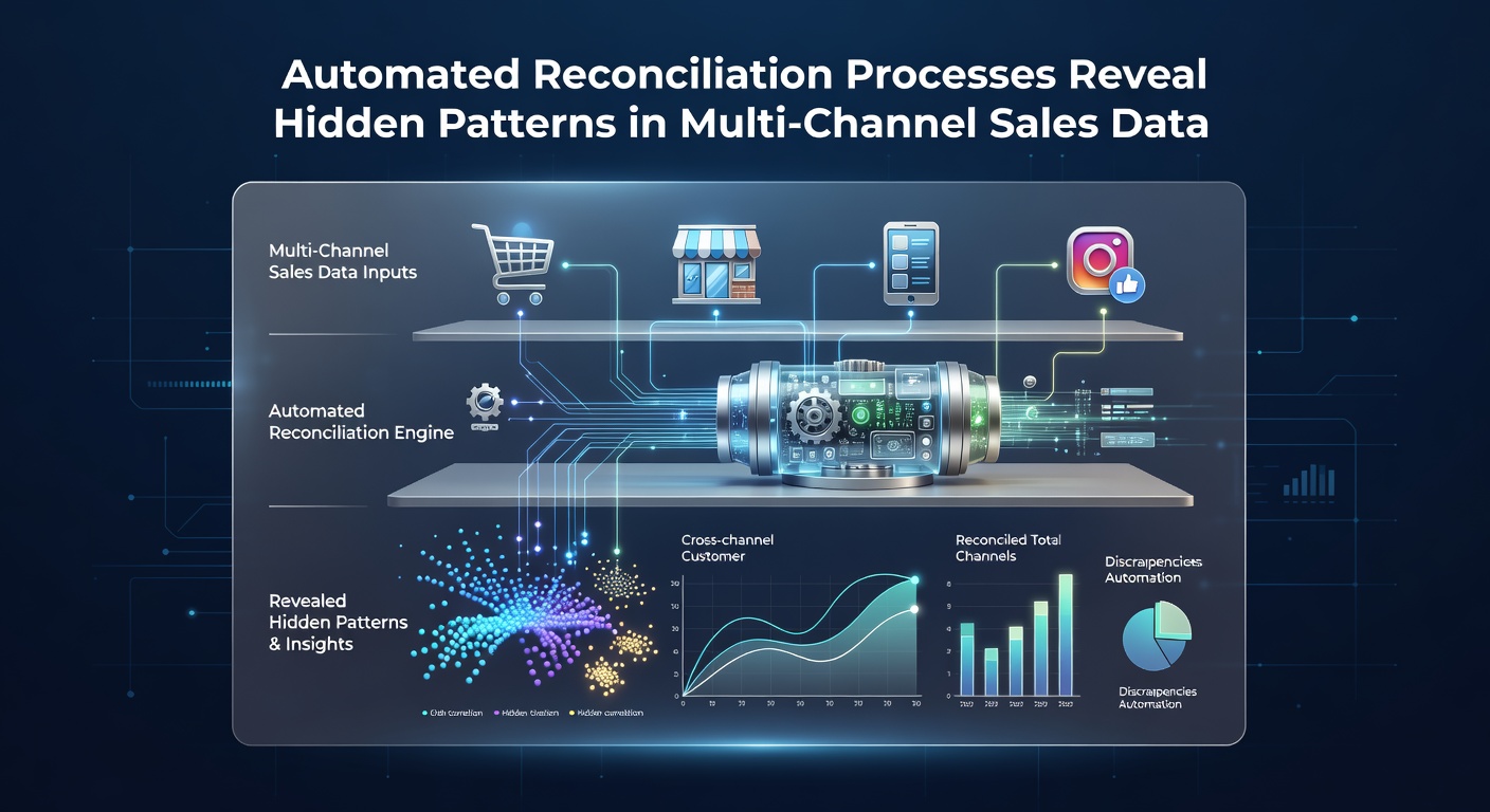 Visualization of detected sales patterns including cross-channel return correlations and seasonal demand spikes identified through automated reconciliation