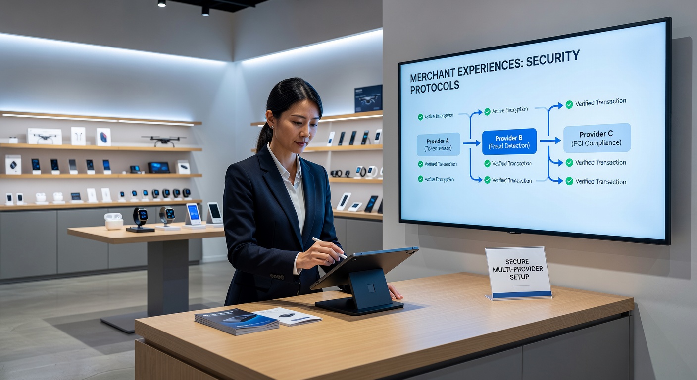 Team coordinating security protocol updates between different payment providers in a shared workspace